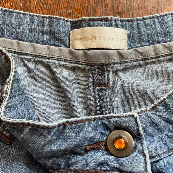 GEORGE COLLECTION  Long  Blue Jean skirt size 34 waist   Vintage - Picture 3 of 16